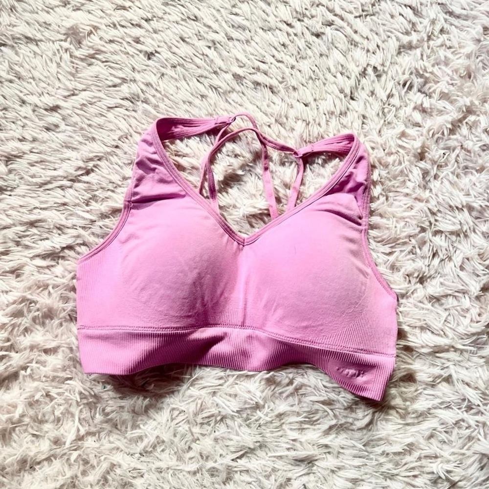 Victoria's Secret PINK Strappy Racerback Sports Bra Bralette Womens S Varsity